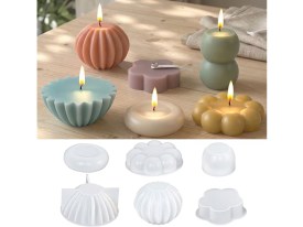 Molde silicona torre de velas con 6 formas 